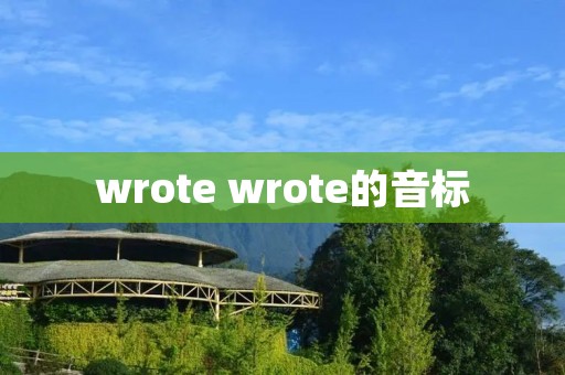 wrote wrote的音标