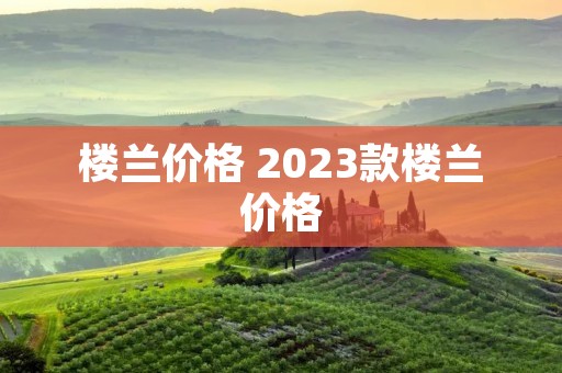 楼兰价格 2023款楼兰价格 楼兰价格 2023款楼兰价格