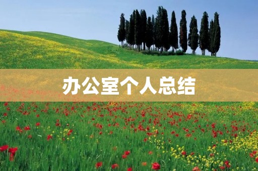 办公室个人总结:如何提高工作效率