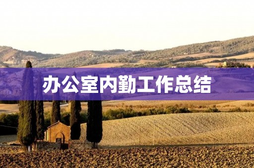 办公室内勤工作总结