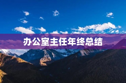 办公室主任年终总结