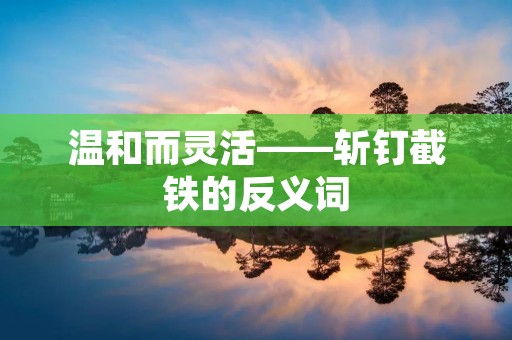 温和而灵活——斩钉截铁的反义词