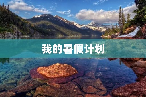 我的暑假计划 我的暑假计划