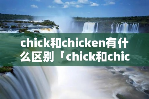 chick和chicken有什么区别「chick和chicken的用法」 chick和chicken有什么区别「chick和chicken的用法」