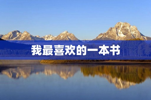 我最喜欢的一本书