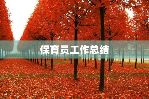 保育员工作总结:职责与成长