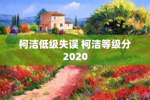 柯洁低级失误 柯洁等级分2020