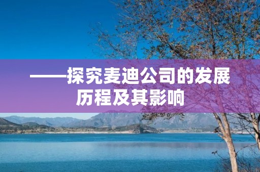 ——探究麦迪公司的发展历程及其影响