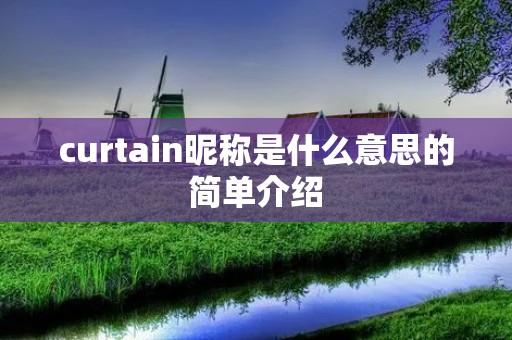 curtain昵称是什么意思的简单介绍