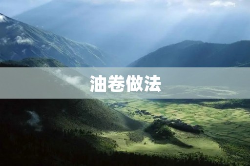 油卷做法:手把手教你制作美味又健康的油卷 油卷做法:手把手教你制作美味又健康的油卷