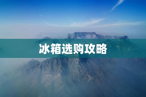冰箱选购攻略:从品牌到功能全面解析 冰箱选购攻略:从品牌到功能全面解析