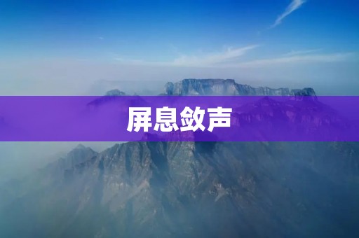 屏息敛声:那些让我们静下心来的瞬间