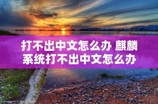 打不出中文怎么办 麒麟系统打不出中文怎么办