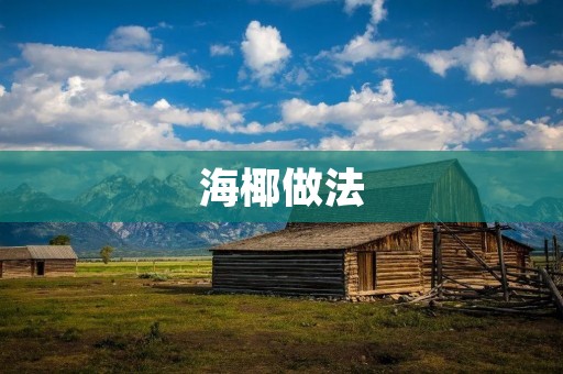 海椰做法：热带风味的美食