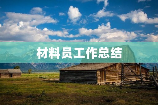 材料员工作总结