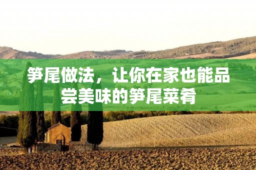 笋尾做法,让你在家也能品尝美味的笋尾菜肴 笋尾做法,让你在家也能品尝美味的笋尾菜肴
