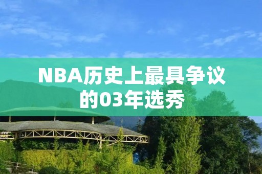 NBA历史上最具争议的03年选秀