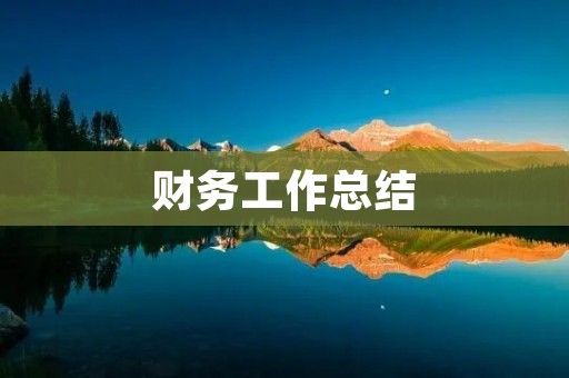 财务工作总结：从实践中汲取经验