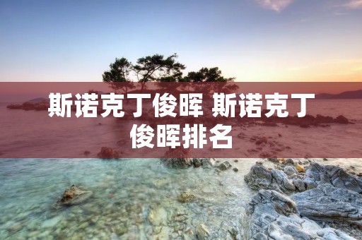 斯诺克丁俊晖 斯诺克丁俊晖排名