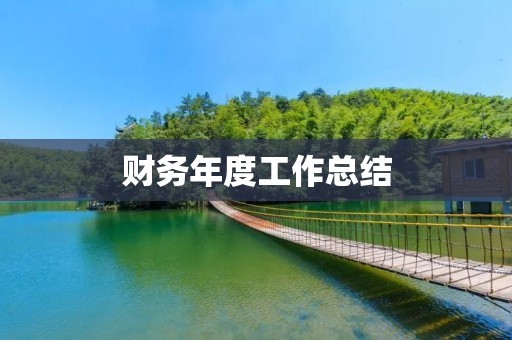 财务年度工作总结：扎实推进财务管理