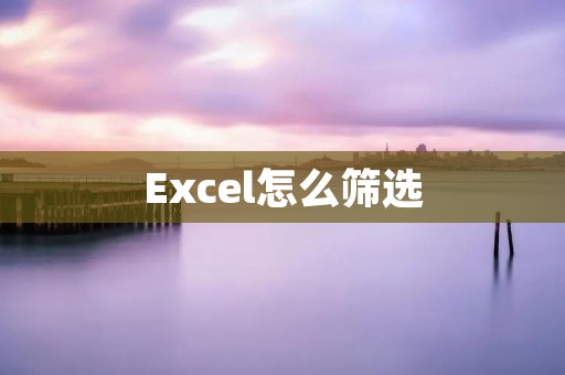 Excel怎么筛选:详解