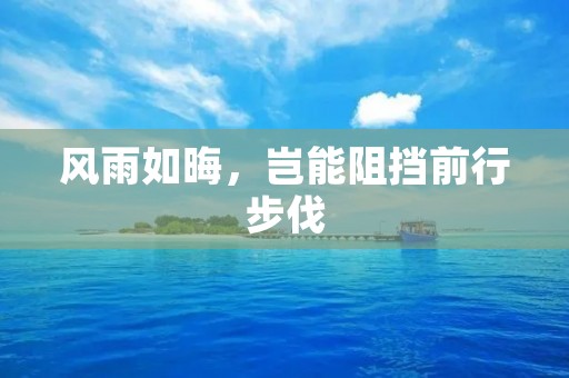 风雨如晦,岂能阻挡前行步伐 风雨如晦,岂能阻挡前行步伐
