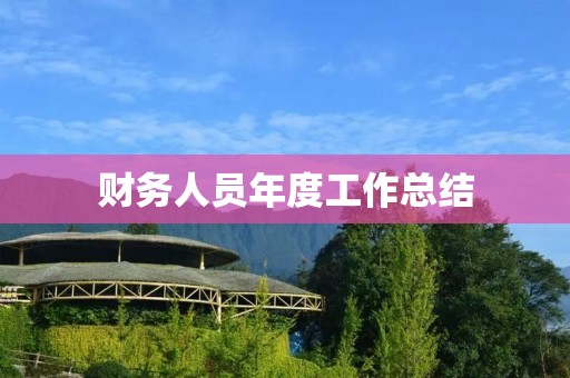 财务人员年度工作总结