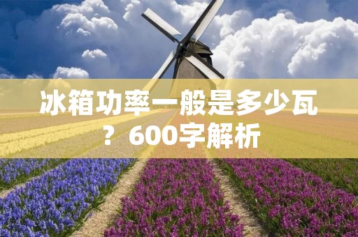冰箱功率一般是多少瓦？600字解析