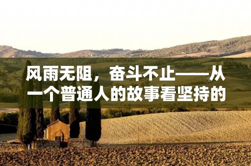 风雨无阻，奋斗不止——从一个普通人的故事看坚持的力量