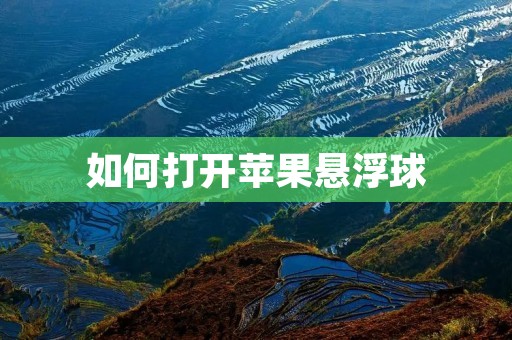 如何打开苹果悬浮球