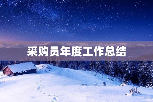 采购员年度工作总结