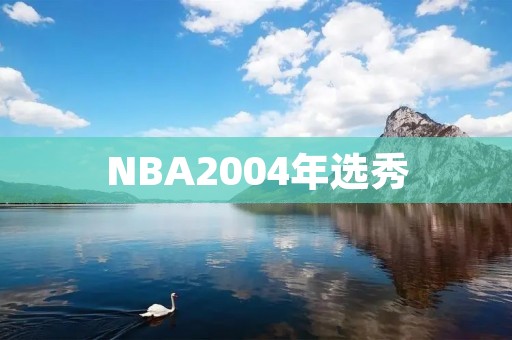 NBA2004年选秀：一场传奇的开始