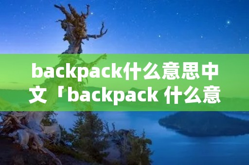 backpack什么意思中文「backpack 什么意思中文」