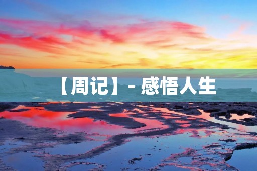 【周记】- 感悟人生
