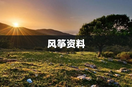 风筝资料：了解风筝的历史、种类和制作方法