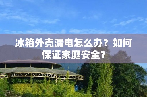 冰箱外壳漏电怎么办?如何保证家庭安全? 冰箱外壳漏电怎么办?如何保证家庭安全?