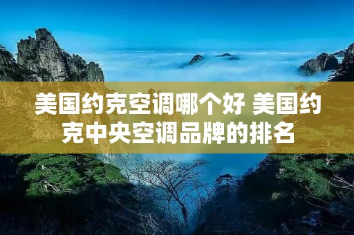 美国约克空调哪个好 美国约克中央空调品牌的排名 美国约克空调哪个好 美国约克中央空调品牌的排名