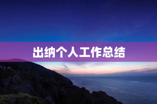 出纳个人工作总结