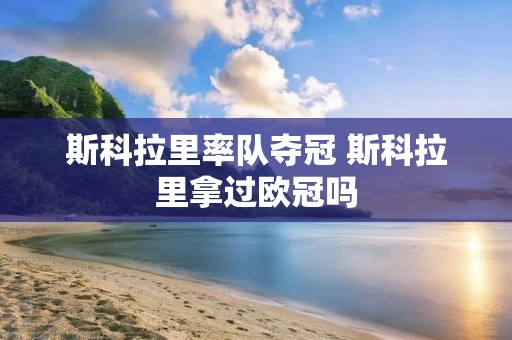 斯科拉里率队夺冠 斯科拉里拿过欧冠吗