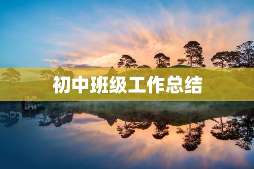 初中班级工作总结