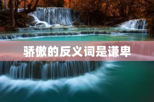 骄傲的反义词是谦卑
