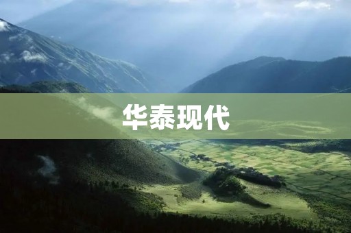 华泰现代：坚持创新，引领汽车行业