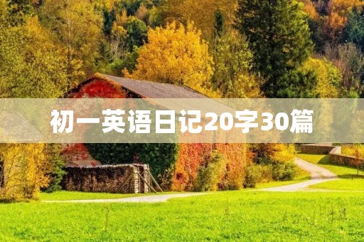 初一英语日记20字30篇 初一英语日记20字30篇
