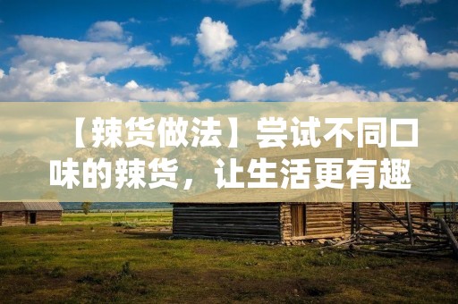 【辣货做法】尝试不同口味的辣货,让生活更有趣! 【辣货做法】尝试不同口味的辣货,让生活更有趣!