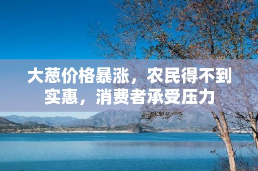 大葱价格暴涨,农民得不到实惠,消费者承受压力
