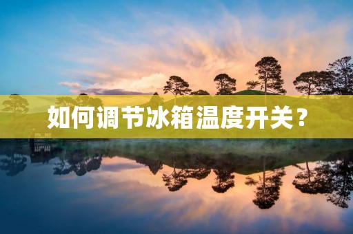 如何调节冰箱温度开关? 如何调节冰箱温度开关?