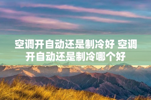空调开自动还是制冷好 空调开自动还是制冷哪个好