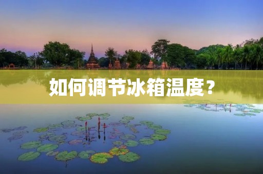 如何调节冰箱温度? 如何调节冰箱温度?