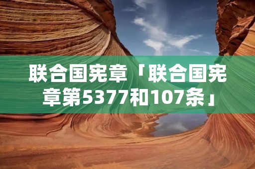 联合国宪章「联合国宪章第5377和107条」