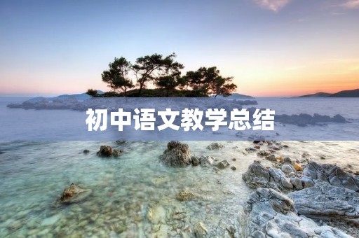 初中语文教学总结